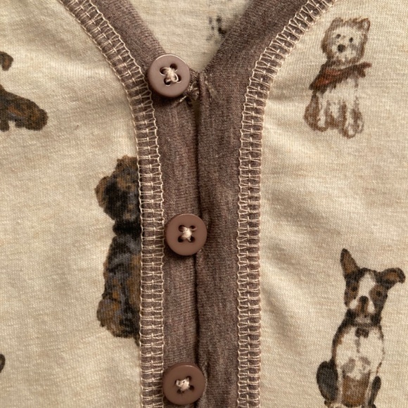 Denver Hayes - dog print long sleeve nightgown Sz SM - Picture 2 of 6